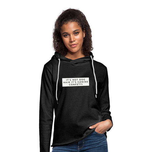 Canine Confetti-Unisex Lightweight Terry Hoodie - charcoal gray